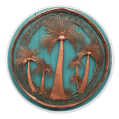 Kupferpalme Keramikknauf (Vorderseite)