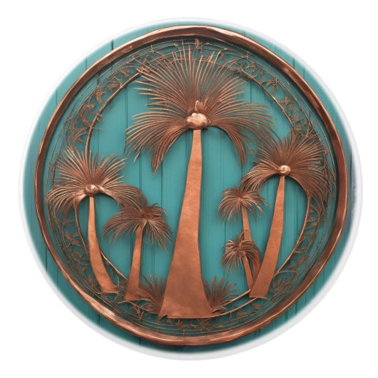 Kupferpalme Keramikknauf (Vorderseite)