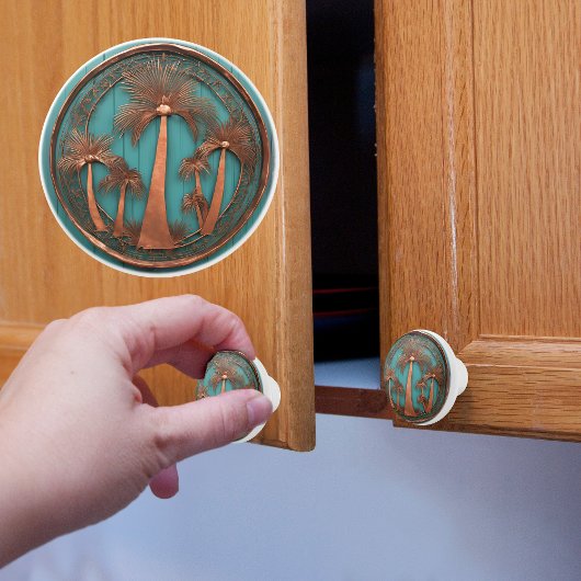 Kupferpalme Keramikknauf