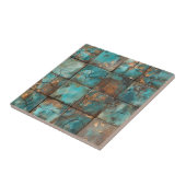 Kupferpatina-Keramikfliese mit distressed-Effekt Fliese (Seite)