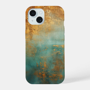 Kupferpatina Rustik Metallisch iPhone 15 Hülle
