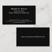 Kupferplatten-klassische grundlegende schwarze visitenkarte (Vorne/Hinten)