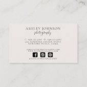 Kupferrahmen rot Rosa Blütenrosa Handgeschriebenes Visitenkarte (Rückseite)