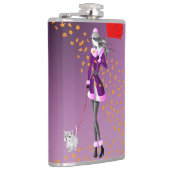Kupferrain Lila Hüftflasche Flachmann (Rechts)