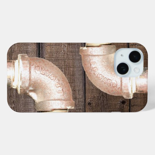 Kupferrohr mit Hintergrund abgenutzter Karten Case-Mate iPhone Hülle (Rückseite (Horizontal))