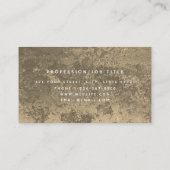 Kupferrost Metallic Textur Monogramm erste Visitenkarte (Rückseite)