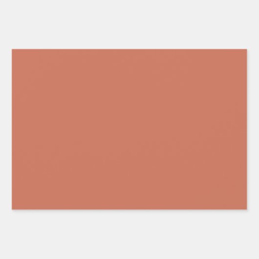 Kupferrot Solid-Farbe Geschenkpapier Set (Vorderseite 3)