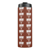 Kupferrote Künste und Kunsthandwerk Libellen Thermosbecher (Vorderseite)