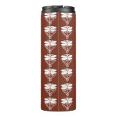 Kupferrote Künste und Kunsthandwerk Libellen Thermosbecher (Rückseite)