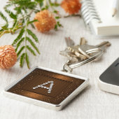 Kupferschimmer und glätten mit Monogramm Schlüsselanhänger (Seite)