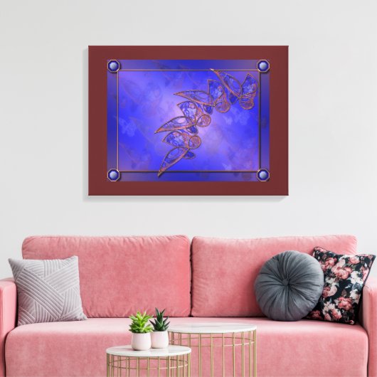 Kupferschmetterlinge Canvas drucken Leinwanddruck (Insitu (Wohnzimmer))