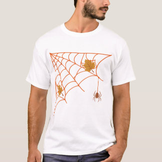 Kupferspinnwebe mit Herbstlaub T-Shirt