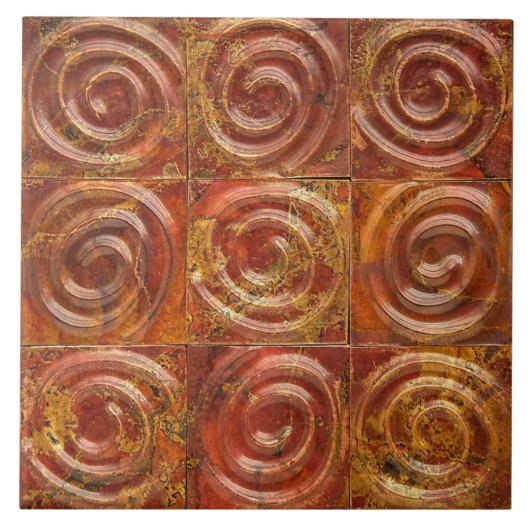Kupferspiralfliesen Fliese (Vorderseite)
