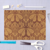 Kupferstickermuster - Orangefarbene Blätter Seidenpapier (Handwerk)