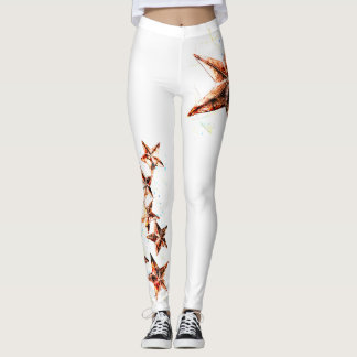 Kupfertöne Grunge Star Leggings