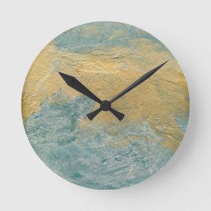Kupfertürkisfarbene Imitate Runde Wanduhr