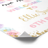 Kupferunicorn Geburtstagsbeschilderung Poster (Ecke)