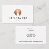 Kupferweinflasche Sommelier-Logo Visitenkarte (Vorne/Hinten)