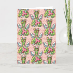 KUPID DRAGON, HERZ UND ARROS FANTASY VALENTINE FEIERTAGSKARTE