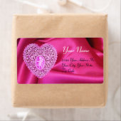 KUPID LACE HERZ, FUCHSIA SILK KLEINE, rosa violett (Insitu)