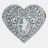 KUPID LACE HERZ Herz-Aufkleber (Vorderseite)