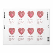 KUPID LACE HERZ, rosa, weiß (Vorne)