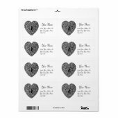 KUPID LACE HERZ, schwarz und weiß (Vorne)