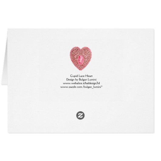 KUPID LACE HERZ SILK FUCHSIA CLOTH, Pink Red (Rückseite Horizontal)