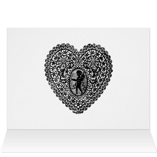 KUPID LACE HERZ SILK FUCHSIA KLOTH, Pink Black (Innenansicht Horizontal (Oben))