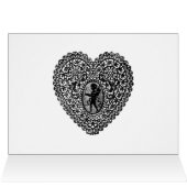 KUPID LACE HERZ SILK FUCHSIA KLOTH, Pink Black (Innenansicht Horizontal (Oben))