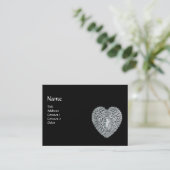 KUPID LACE HERZMONOGRAMM VISITENKARTE (Stehend Vorderseite)