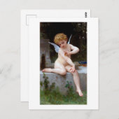 Kupid mit Schmetterling, Bouguereau Postkarte (Vorne/Hinten)