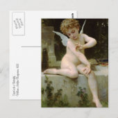 Kupid mit Schmetterling Postkarte (Vorne/Hinten)