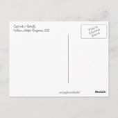 Kupid mit Schmetterling Postkarte (Rückseite)