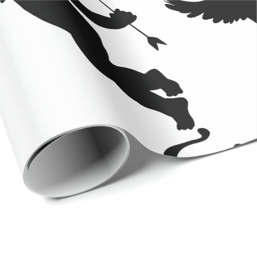 KUPID SILHOUETTE Valentinstag Packpapier (Rolleneckpunkt)