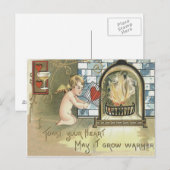 Kupid Toast Heart Fireplace Postkarte (Vorne/Hinten)