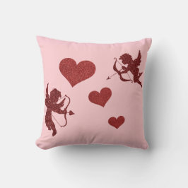 Kupid- und Herzklopfen Kissen