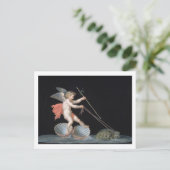 Kupid unter Leitung von Tortoises (Öl auf Tafel) Postkarte (Stehend Vorderseite)