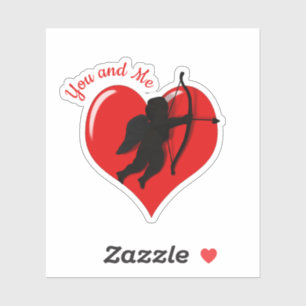 Kupide Liebe Valentinstag Aufkleber