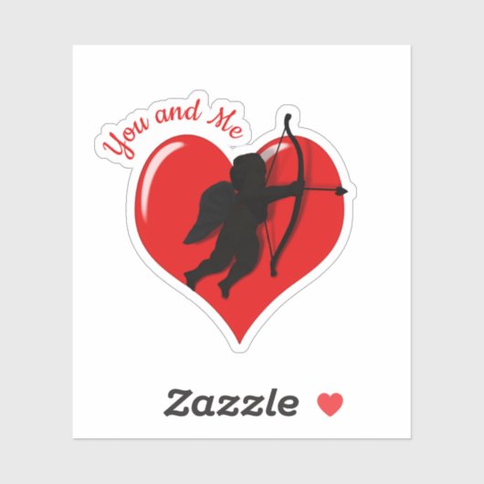 Kupide Liebe Valentinstag Aufkleber (Blatt)