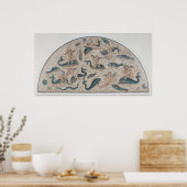 Kupiden, Delphine und Meereswelt aus Utique Poster (Küche)