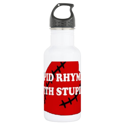 Kupiden Rymnen mit Dummkopf Edelstahlflasche (Vorderseite)