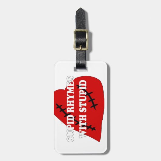 Kupiden Rymnen mit Dummkopf Gepäckanhänger (Vorderseite vertikal)