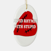 Kupiden Rymnen mit Dummkopf Keramik Ornament (Rechts)