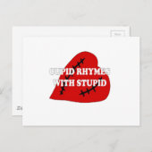 Kupiden Rymnen mit Dummkopf Postkarte (Vorne/Hinten)