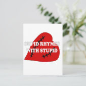 Kupiden Rymnen mit Dummkopf Postkarte (Stehend Vorderseite)