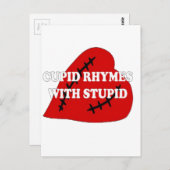 Kupiden Rymnen mit Dummkopf Postkarte (Vorne/Hinten)