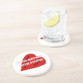 Kupiden Rymnen mit Dummkopf Sandstein Untersetzer (Seite)