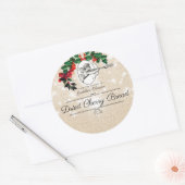 Kupiden Weihnachtskekse backen personalisiert Runder Aufkleber (Umschlag)