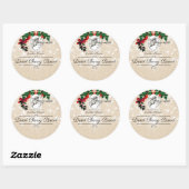 Kupiden Weihnachtskekse backen personalisiert Runder Aufkleber (Blatt)